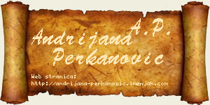 Andrijana Perkanović vizit kartica